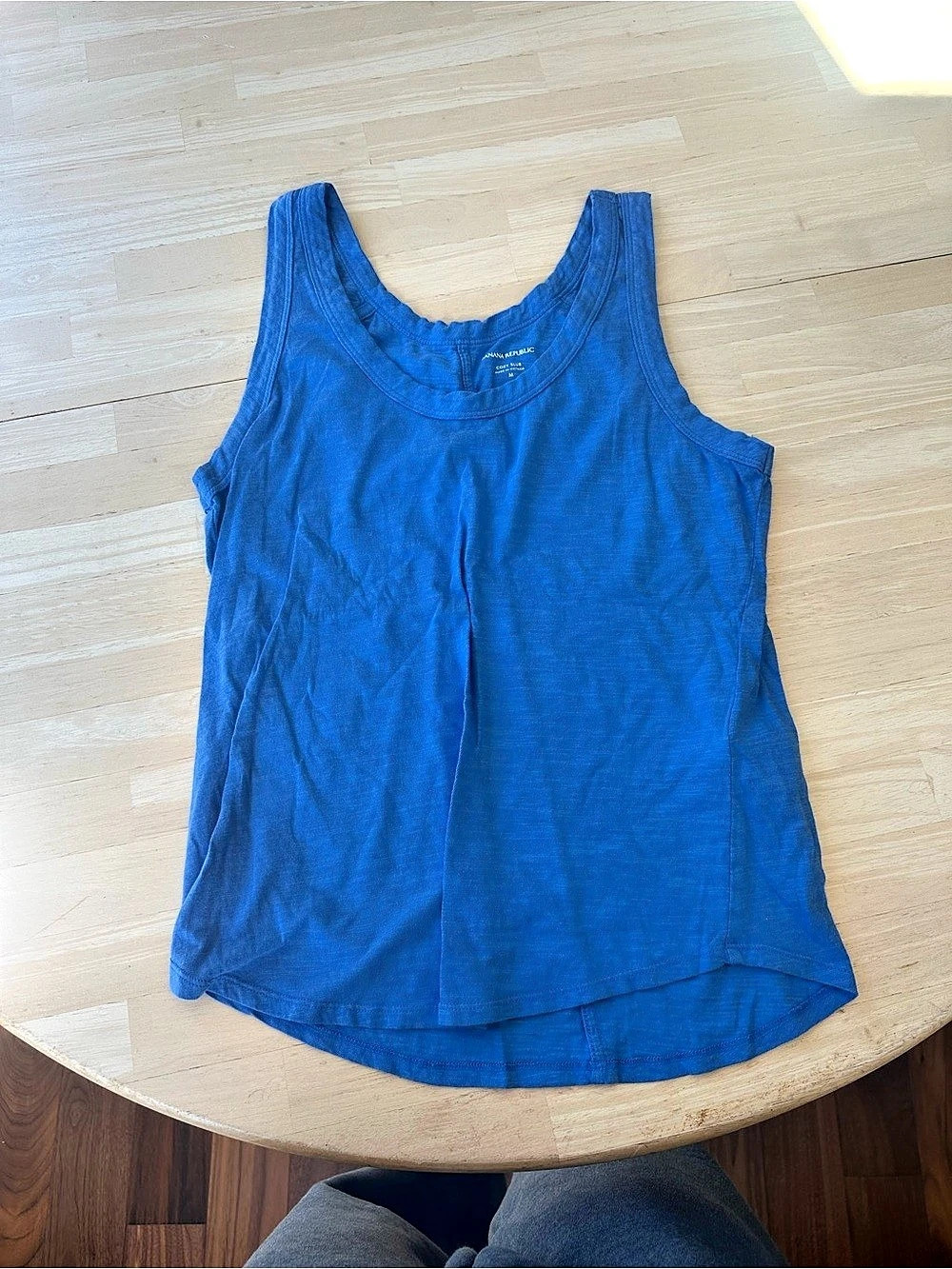 Banana Republic Cozy Slub Tank Top Blue Size Medium